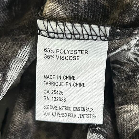 Vintage ClothesHead sheer burnout long sleeve feather pattern Y2K whimsigoth S - Picture 14 of 14